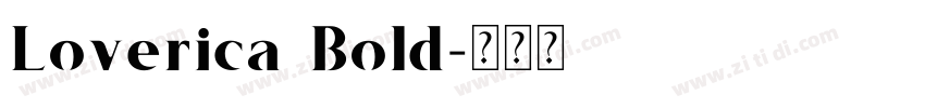 Loverica Bold字体转换